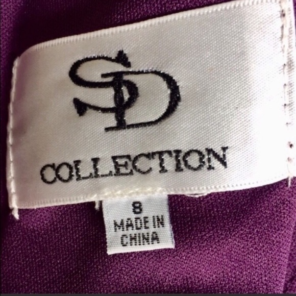 SD Collection Plum Sequin Dress - Picture 7 of 8